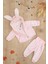 Kız Bebek Peluş 2 Li Kapişonlu Takım Seti STL6781 1