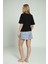 Pamuk Oversize Şortlu Kadın Pijama Takımı | Homewear From 100% Cotton 5