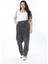 Kadın Büyük Beden Füme Beli Lastik Detaylı Yıkama Efektli Kot Pantolon 65N38261 10