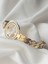 Altın renkli paslanmaz çelik kelepçe bileklik, zirkon taşlı şık tasarım 4