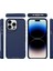 Apple iPhone 15 Pro Kılıf Kenarları Airbagli T-Max Standlı Mat Silikon Kapak Lacivert 2