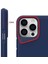 Apple iPhone 15 Pro Kılıf Kenarları Airbagli T-Max Standlı Mat Silikon Kapak Lacivert 3