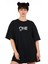 Unisex Baskılı Oversize T-Shirt - Siyah 1