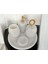 Beyaz Mermer Oval Model 5 Parça Gold Renk Halka Aksesuarlı Banyo Seti 2