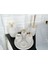 Beyaz Mermer Oval Model 7 Parça Gold Renk Geyik Aksesuarlı Banyo Seti 1