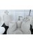 Beyaz Mermer Oval Model 7 Parça Gümüş Renk Mercan Aksesuarlı Banyo Seti 3