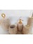 Bej Mermer Oval Model 7 Parça Gold Renk Halka Aksesuarlı Banyo Seti 5