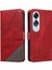 Elmas Dikiş ve Kart Yuvası Deri ile Oppo A60 4g Için Flip Case (Yurt Dışından) 2