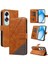 Elmas Dikiş ve Kart Yuvası Deri ile Oppo A60 4g Için Flip Case (Yurt Dışından) 1