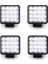 Off Road Sis Farı Çalışma Lambası 16 Led Kare Su Geçirmez 48W 4 Adet 1