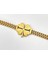 Örgü Zincir Yonca Çelik Bileklik Gold & Silver Design 1