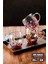 4lü Çift Cidarlı Çiçekli Kulplu Borosilikat Cam Bardak Flower Kahve Sunum Meşrubat Bardağı 250ML 1