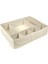 7 Gözlü Çekmece Dolap Düzenleyici Katlanabilir 44 x 35 x 11 cm Bej DD028 1