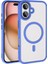 Apple iPhone 16 Plus Kılıf Renkli Silikon Kenarlı Magsafeli Krom Kapak 1