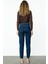 Kadın Mom Jeans Yüksek Bel Pantolon 4125 Indigo 4