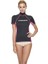 Lady Kısa Kollu Siyah-Pembe Yetişkin Rash Guard Small 1