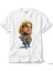 Kurt Cobain Cartoon Beyaz Tişört 1
