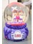 Love Sevgili Çift Temalı Mor 9 cm Orta Boy LED Işıklı Kar Küresi 3