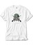 Military Style Skull Logo Beyaz T-Shirt 1