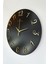 Dekoratif Aynalı Plexiglass Türkçe Rakam Duvar Saati Sessiz Mekanizma 37x.37cm ( Siyah-Gold ) 2