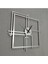 Kare Querencia Metal Gümüş/Silver Duvar Saati - Ev / Ofis Saati - Saat 100 X 100 Cm 3