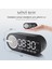 Sessiz Kablosuz LED Dijital Saat Ayna Bluetooth Hoparlör Fm Radyo Oturma Yatak Odası Ofis 5