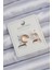 Rose Renk Zirkon Taş Kaplama Earcuff Küpe 1