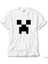 Minecraft Creeper Face Beyaz T-Shirt 2