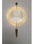 Led'li Masippi Kristal 40 x 90 cm Gold, Modern Metal, Cam Ve Ahşap Tasarım Duvar Saati 1