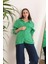 Modal Kumaş Oversize Kadın Gömlek-Yeşil 2