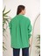 Modal Kumaş Oversize Kadın Gömlek-Yeşil 5