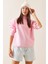 Pembe Bisiklet Yaka Ribanalı Sweatshirt 5YXK8-48916-20 1