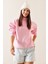 Pembe Bisiklet Yaka Ribanalı Sweatshirt 5YXK8-48916-20 3