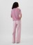 Kadın Pembe Desenli Poplin Pijama Altı 4