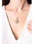 Şık 3'lü damla gümüş kolye, 925 ayar, kadın takısı, beyaz zirkon taşlı 3