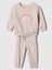 Bebek Pembe Brannan Bear Işlemeli Fleece Outfit Set 1