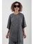 Antrasit Soluk Efektli Oversize Tshirt 3