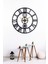 Çarklı Roma Rakamlı Metal Siyah Duvar Saati 1,5 mm Kalınlık 100 x 100 cm 1