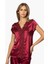 Nazikendam Pierre Cardin 6'lı Saten Gecelik Sabahlık Çeyiz Seti 6010 Bordo 3