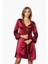 Nazikendam Pierre Cardin 6'lı Saten Gecelik Sabahlık Çeyiz Seti 6010 Bordo 5