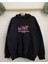 Baskılı Üç Iplik Kapüşonlu Oversize Sweatshirt - Siyah 3