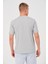 Unisex Düz Biskilet Yaka Oversize T-Shirt - Gri 2