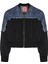 Denim Detaylı Püsküllü Bomber Ceket Siyah 1