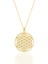 Gümüş Altın Yaldızlı Yaşam Çiçeği Kolye SGTL10398GOLD 1