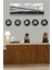 36 cm Krom Metal 5 Adet Set Otel Dünya Saati 1