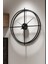 Ispanyol Ve Iskandinav Tarzı 60 cm Siyah, Ferforje Metal Minimalist Duvar Saati 3