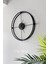 Ispanyol Ve Iskandinav Tarzı 60 cm Siyah, Ferforje Metal Minimalist Duvar Saati 4