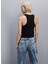 Siyah Kadın Yuvarlak Yaka Standart T-Shirt 8M1610 4