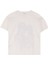 Kırık Beyaz Kadın Bisiklet Yaka Basic Baskılı T-Shirt F4WL-TST0302 2