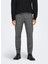 Normal Bel Dar Açık Gri Erkek Chino Pantolon Onsmark Slım Check Pants 9887 Noos 2